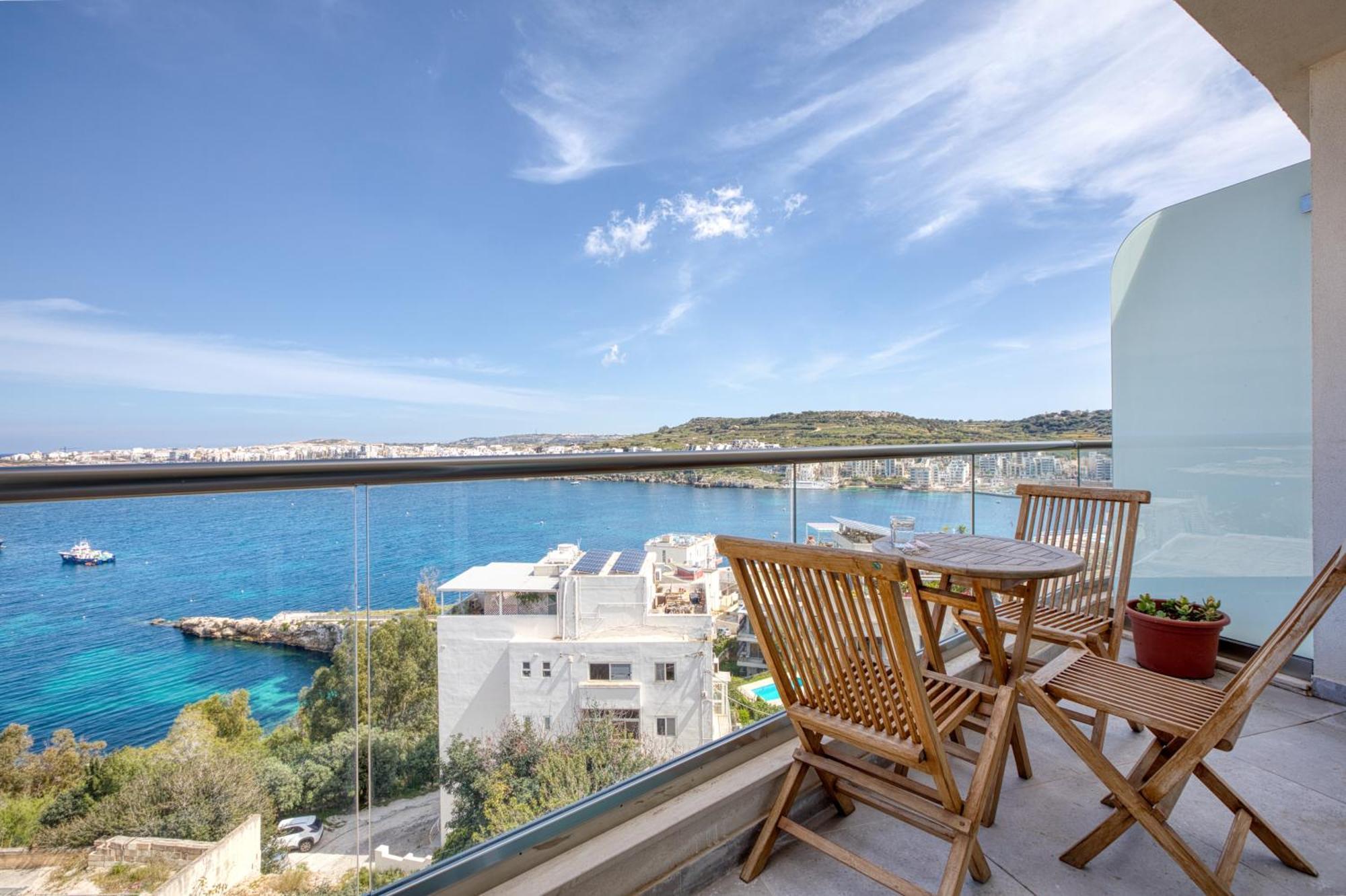 Blu Mar Sea View Apartments San Pawl il-Baħar Eksteriør billede