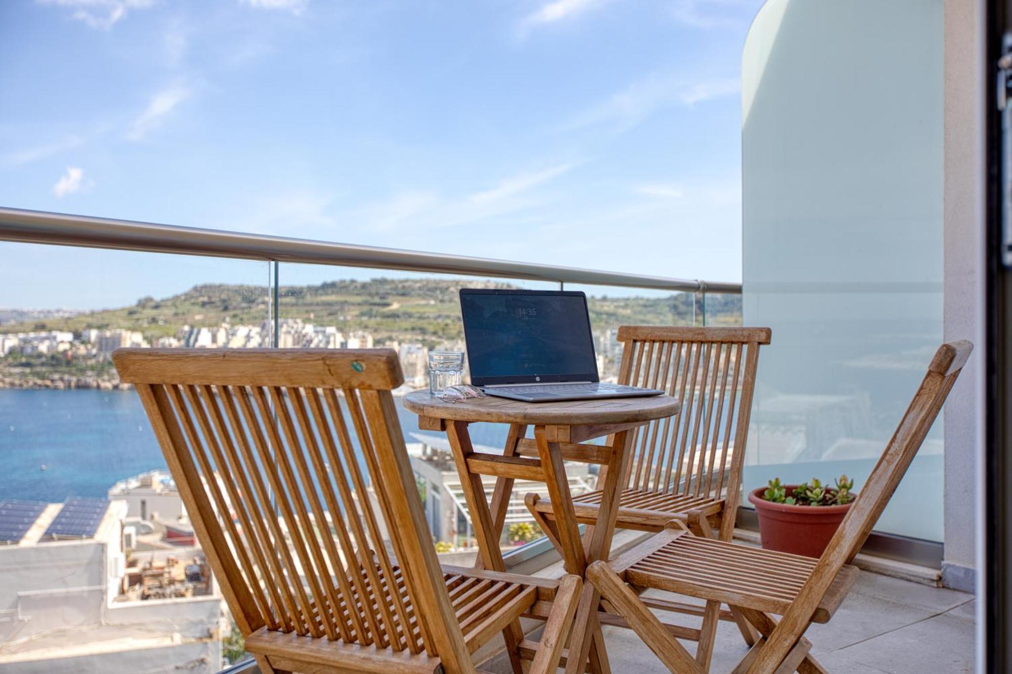 Blu Mar Sea View Apartments San Pawl il-Baħar Eksteriør billede